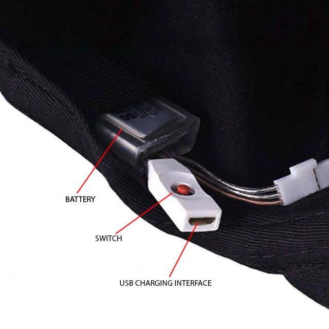 LED Message Cap Gifts Color : Red|Black LED Message Cap Gifts