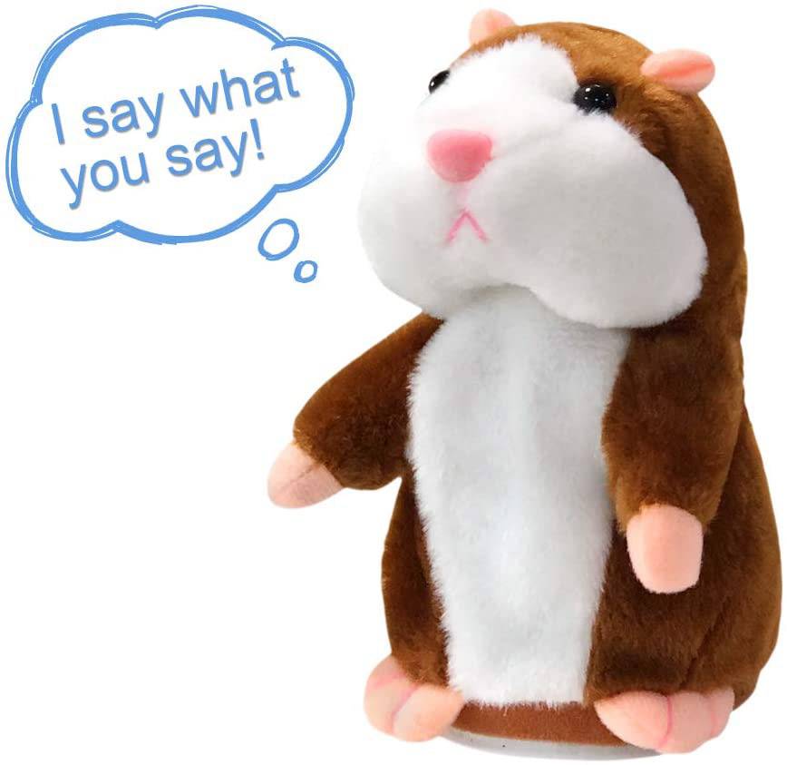 Talking Hamster Plush Toy Baby & Toddler Toys Color : Grey|Light Brown|Dark Brown Talking Hamster Plush Toy Baby & Toddler Toys