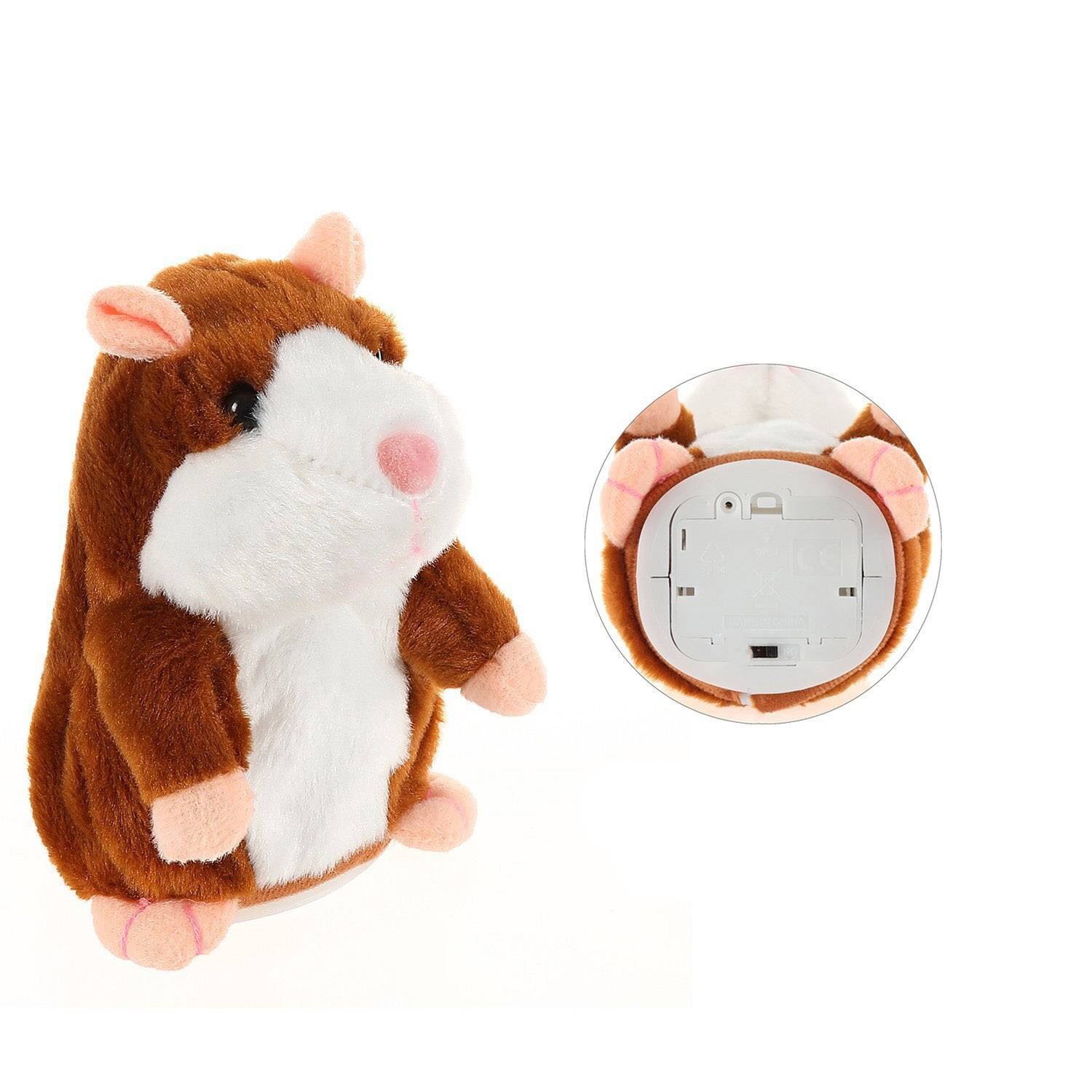 Talking Hamster Plush Toy Baby & Toddler Toys Color : Grey|Light Brown|Dark Brown Talking Hamster Plush Toy Baby & Toddler Toys