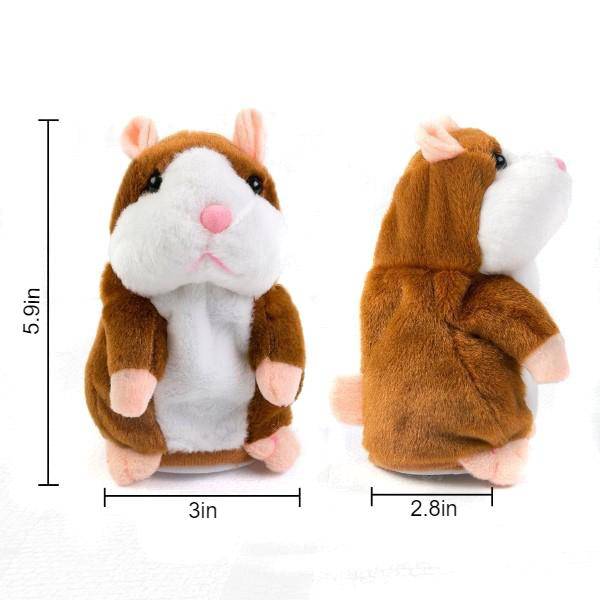 Talking Hamster Plush Toy Baby & Toddler Toys Color : Grey|Light Brown|Dark Brown Talking Hamster Plush Toy Baby & Toddler Toys
