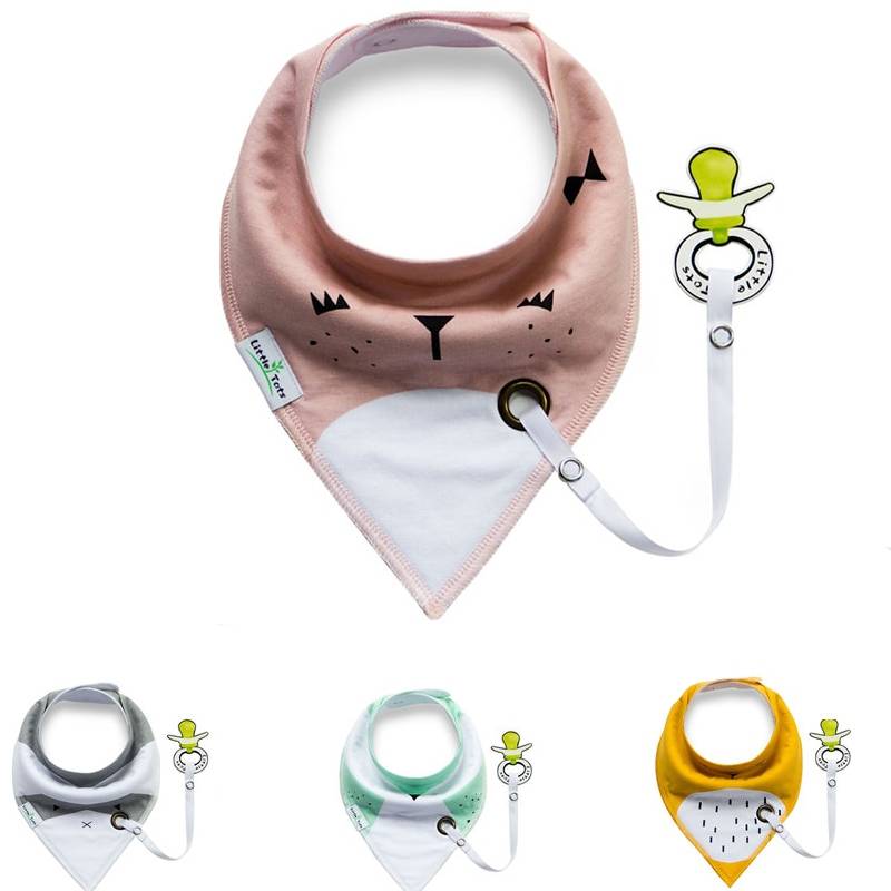 Cotton Baby Bibs with Pacifier Holder Baby Care Best Sellers Color : Beige|Pink|Yellow|Green|Gray Cotton Baby Bibs with Pacifier Holder Baby Care Best Sellers