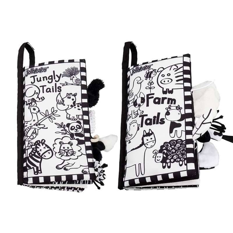 Black and White Soft Cloth Books for Babies Activity & Entertainment 