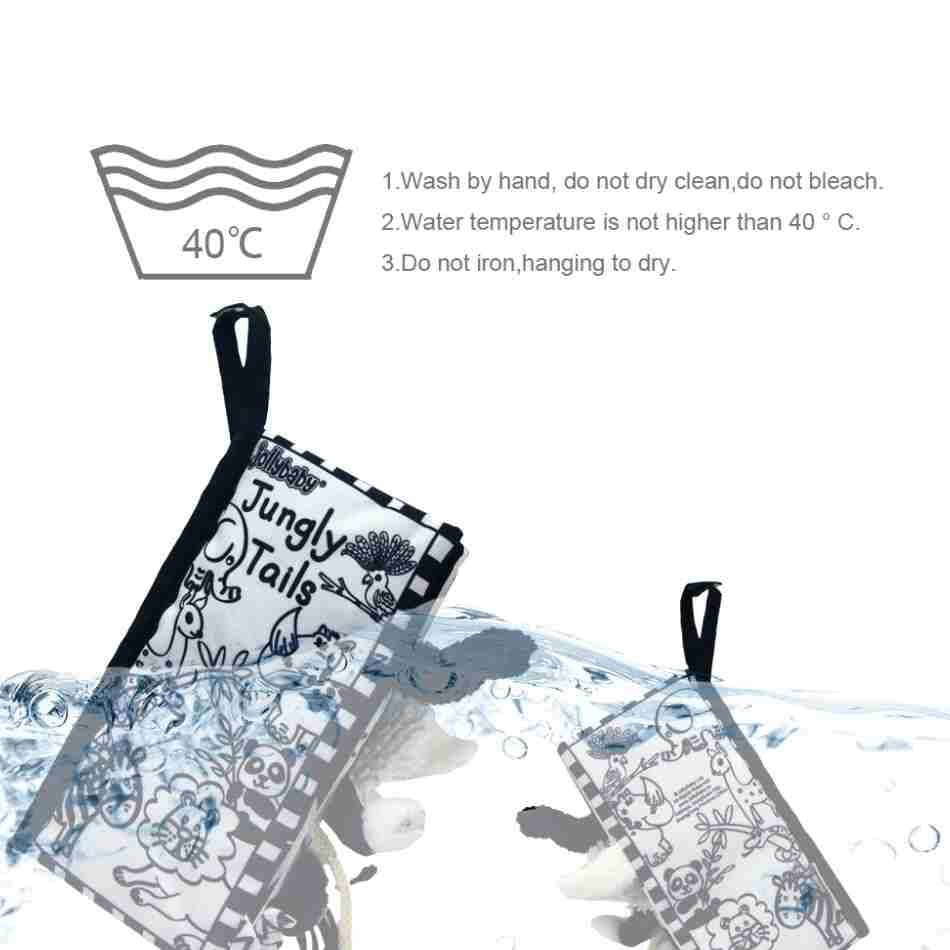 Black and White Soft Cloth Books for Babies Activity & Entertainment 