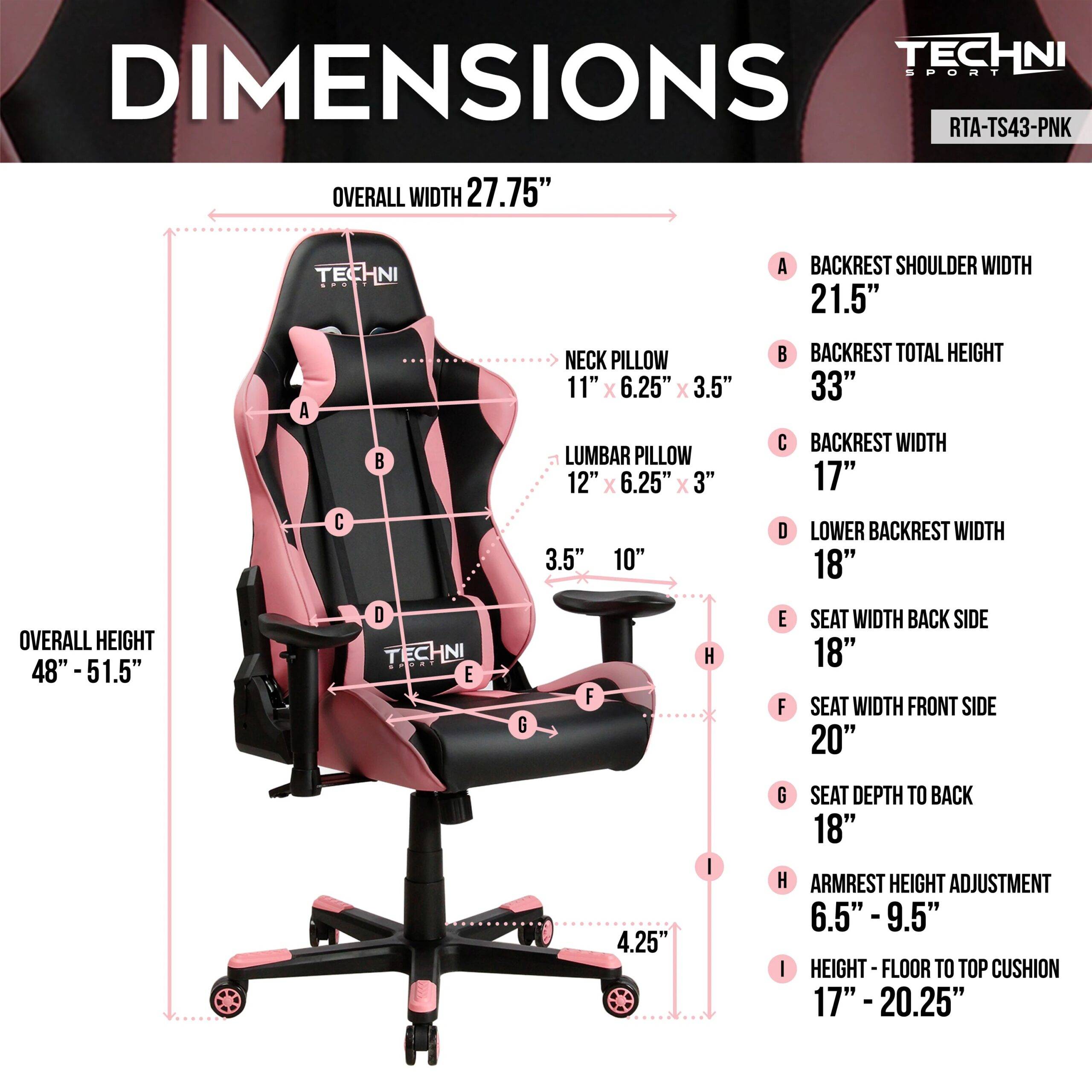 Pink High Back Racer Style Ergonomic Gaming Chair with Lumbar Support Kids’ Room Pink High Back Racer Style Ergonomic Gaming Chair with Lumbar Support Kids' Room
