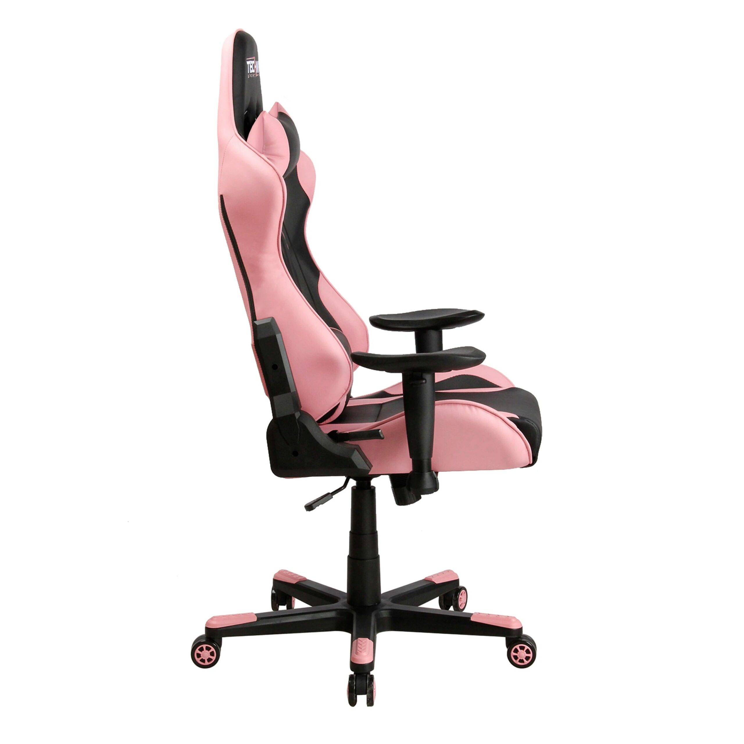 Pink High Back Racer Style Ergonomic Gaming Chair with Lumbar Support Kids’ Room Pink High Back Racer Style Ergonomic Gaming Chair with Lumbar Support Kids' Room