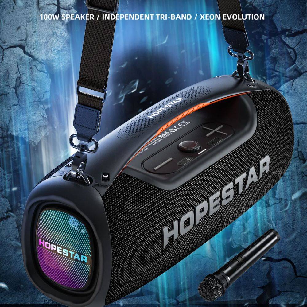 100W Portable Outdoor Bluetooth Speaker with 3D Stereo, Subwoofer, and Wireless Microphone Teens’ Must-Haves Color : Black|Blue|Green Camouflage 100W Portable Outdoor Bluetooth Speaker with 3D Stereo, Subwoofer, and Wireless Microphone Teens' Must-Haves