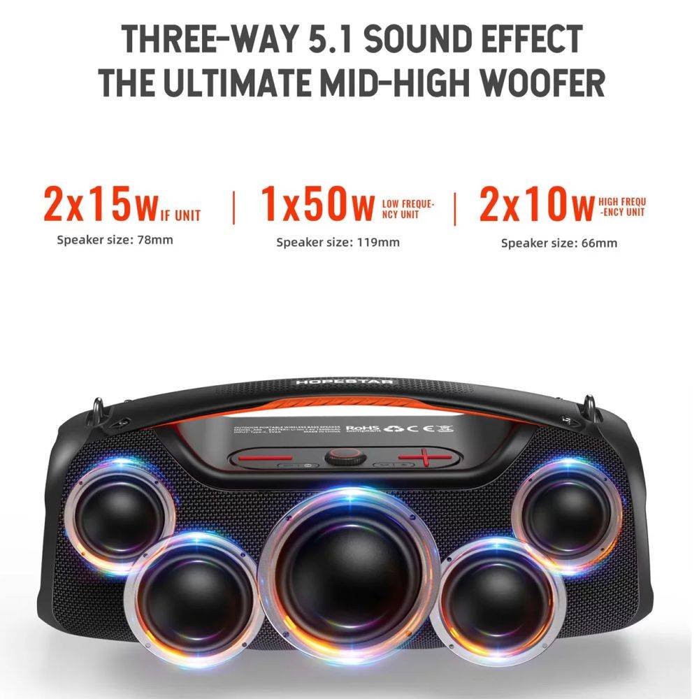 100W Portable Outdoor Bluetooth Speaker with 3D Stereo, Subwoofer, and Wireless Microphone Teens’ Must-Haves Color : Black|Blue|Green Camouflage 100W Portable Outdoor Bluetooth Speaker with 3D Stereo, Subwoofer, and Wireless Microphone Teens' Must-Haves