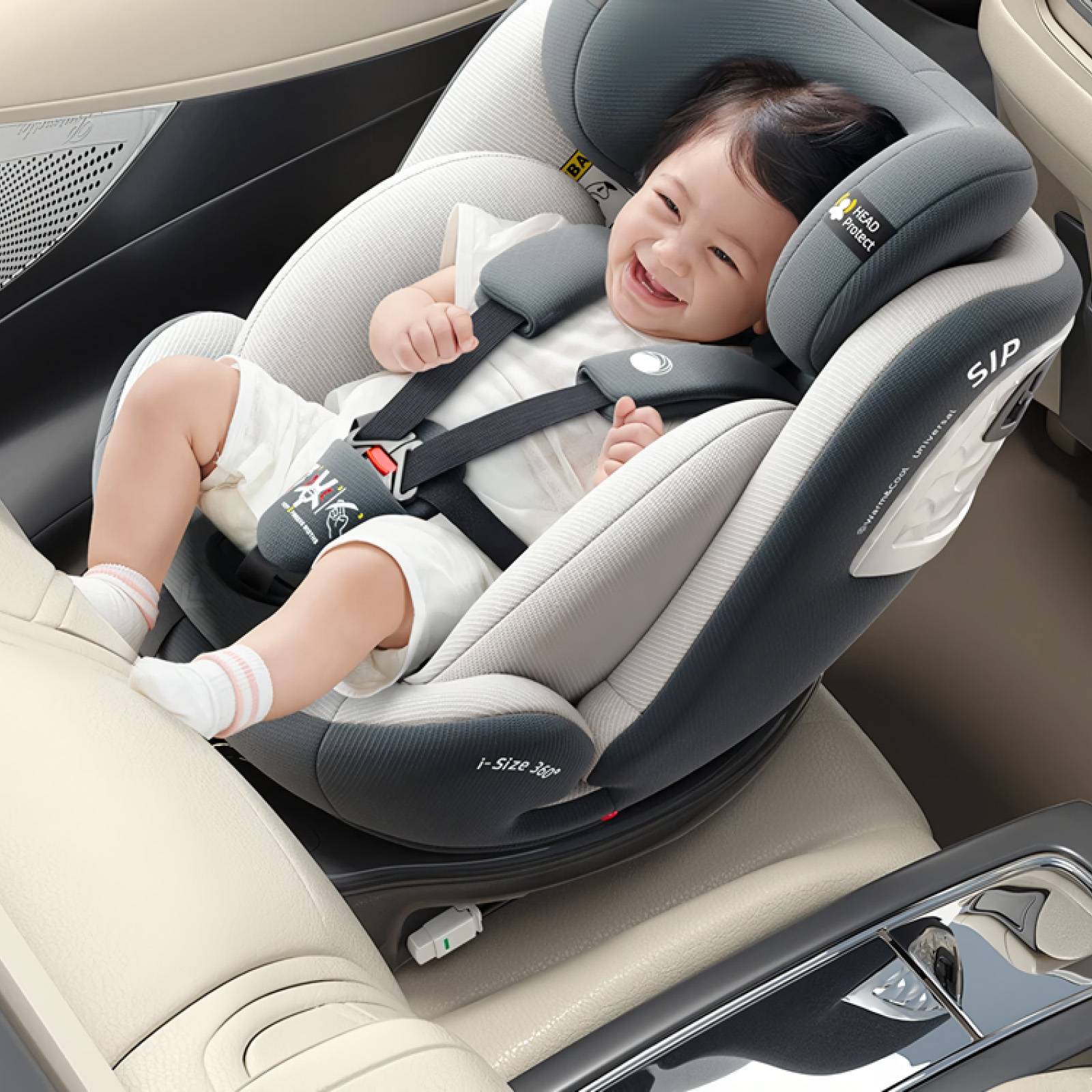360° Rotatable Child Safety Car Seat Baby Travel Gear Color : Grey|Red|Blue 360° Rotatable Child Safety Car Seat Baby Travel Gear
