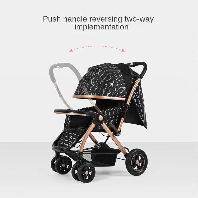 4-in-1 Versatile Baby Stroller for Newborns & Toddlers Baby Travel Gear Color : Black-Silver|Black|Khaki|Blue 4-in-1 Versatile Baby Stroller for Newborns & Toddlers Baby Travel Gear