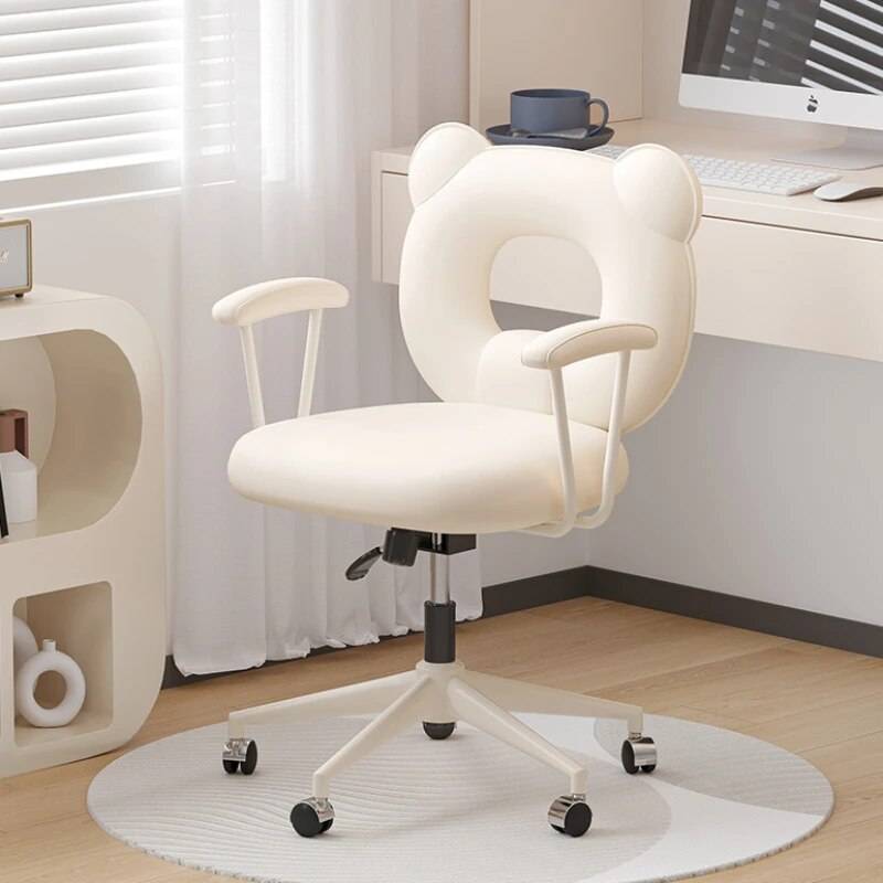 Adjustable Ergonomic Swivel Office Chair with Backrest & Armrests Kids’ Room Color : White Adjustable Ergonomic Swivel Office Chair with Backrest & Armrests Kids' Room