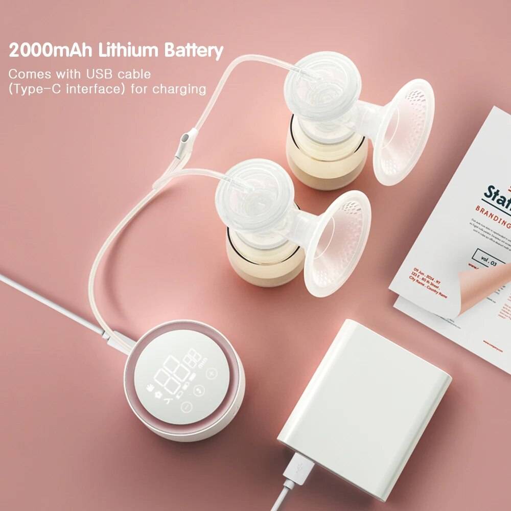 Automatic Double Electric Breast Pump with Night Light & BPA-Free Design Baby Care Color : White Automatic Double Electric Breast Pump with Night Light & BPA-Free Design Baby Care