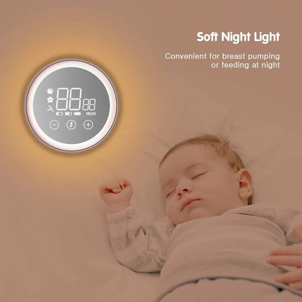 Automatic Double Electric Breast Pump with Night Light & BPA-Free Design Baby Care Color : White Automatic Double Electric Breast Pump with Night Light & BPA-Free Design Baby Care