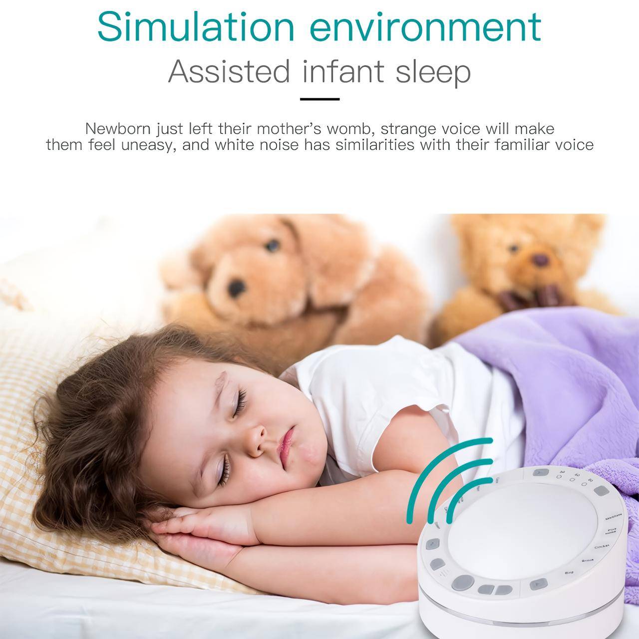 Baby Sleep Soother with White Noise & Night Light Baby Care 
