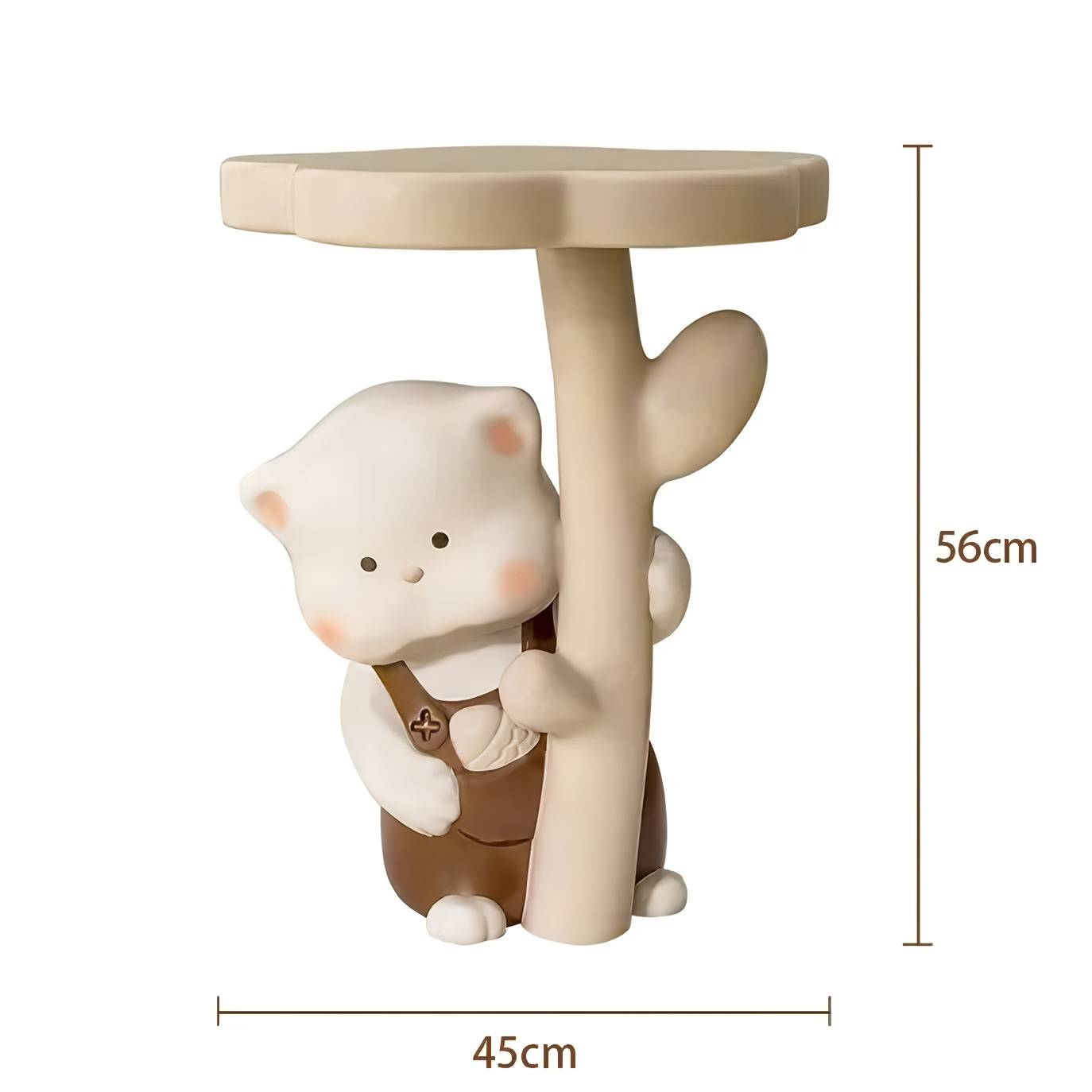 Charming Cartoon Cat Resin Side Table Kids’ Room Color : Beige|Pink Charming Cartoon Cat Resin Side Table Kids' Room