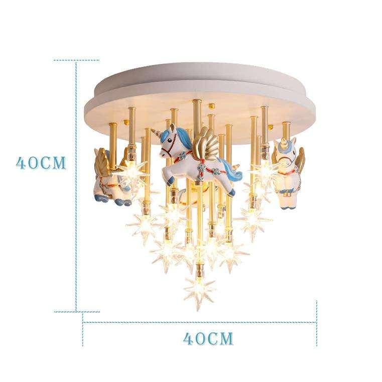 Charming Merry-Go-Round LED Bedroom Light – Perfect for Kids’ Rooms Kids’ Room Model : Pink horse|Blue horse|Pink crane|Blue crane|Blue 10 heads|Pink 10 heads Charming Merry-Go-Round LED Bedroom Light - Perfect for Kids' Rooms Kids' Room