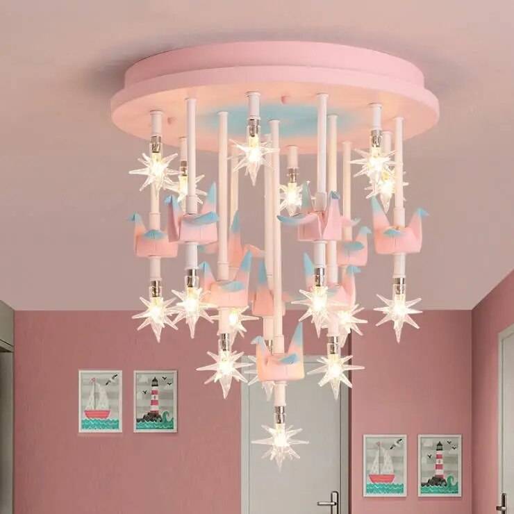 Charming Merry-Go-Round LED Bedroom Light – Perfect for Kids’ Rooms Kids’ Room Model : Pink horse|Blue horse|Pink crane|Blue crane|Blue 10 heads|Pink 10 heads Charming Merry-Go-Round LED Bedroom Light - Perfect for Kids' Rooms Kids' Room