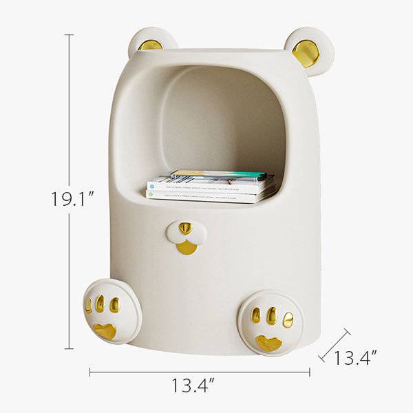Charming Nordic Bear Side Table Kids’ Room Color : White Charming Nordic Bear Side Table Kids' Room