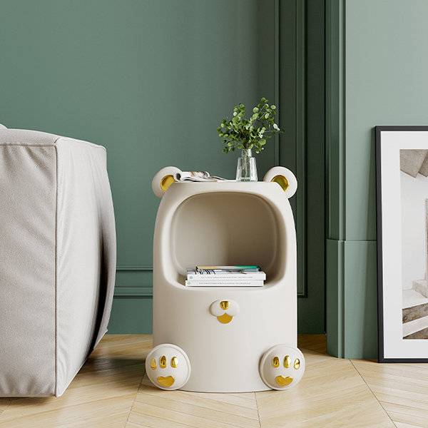 Charming Nordic Bear Side Table Kids’ Room Color : White Charming Nordic Bear Side Table Kids' Room