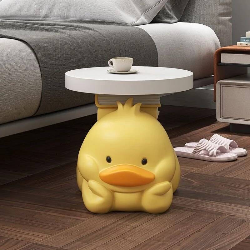 Creative Duck Statue Side Table Kids’ Room Color : Pink|Yellow|White Creative Duck Statue Side Table Kids' Room
