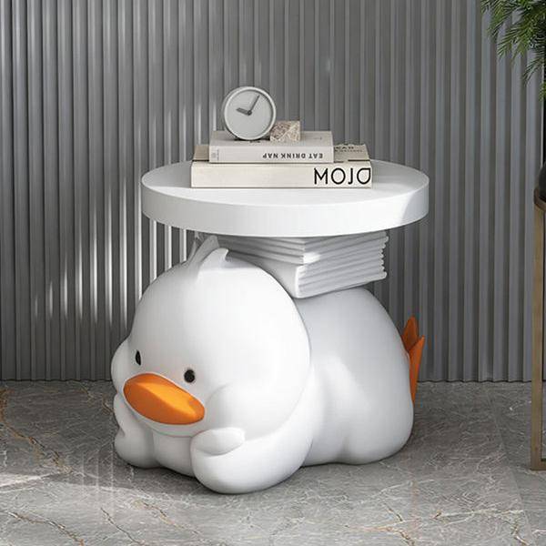 Creative Duck Statue Side Table Kids’ Room Color : Pink|Yellow|White Creative Duck Statue Side Table Kids' Room