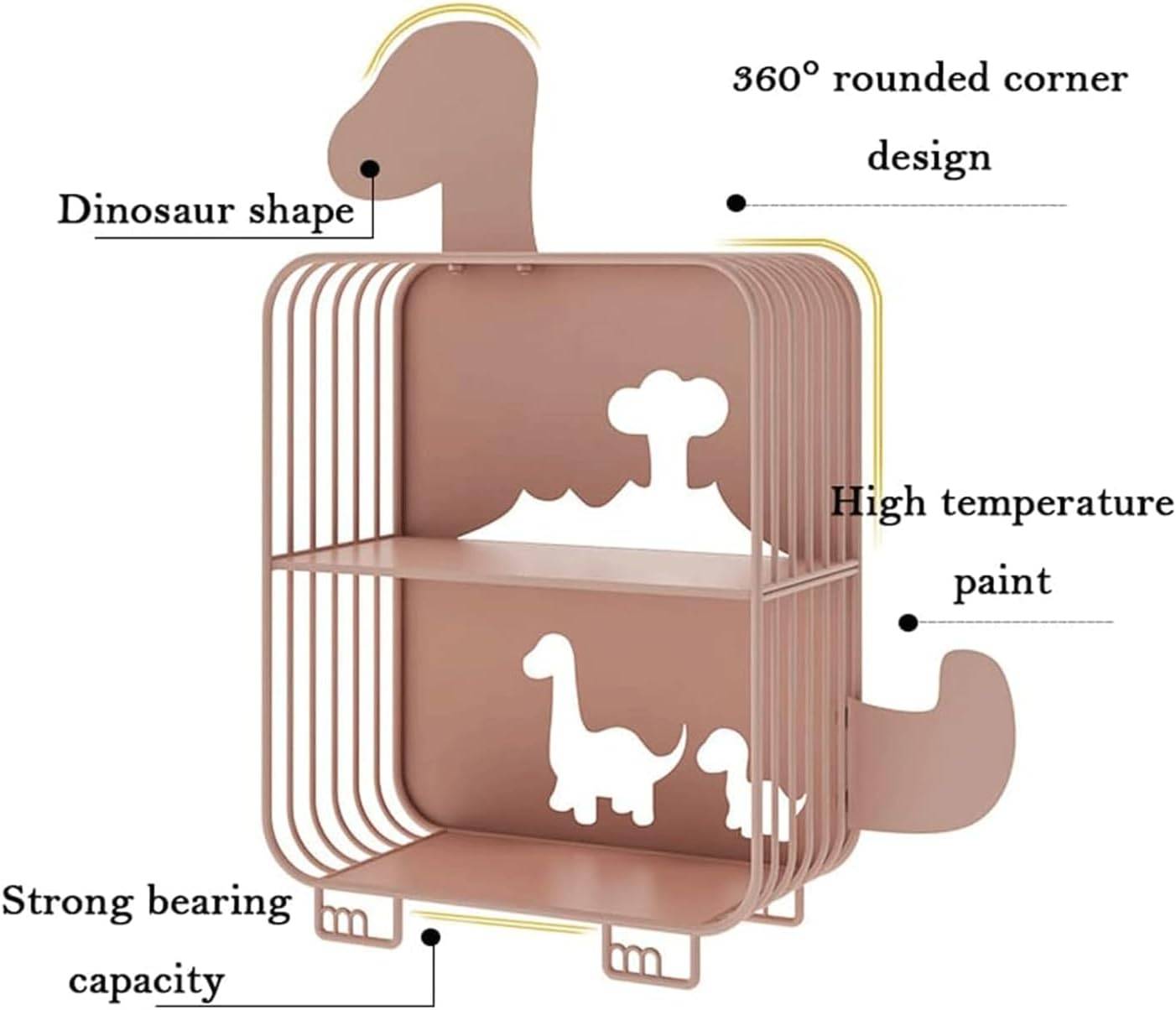 Cute Metal Children’s Bookshelf Kids’ Room Color : Pink 1|Green 1|White 1|Pink 2|Green 2|White 2 Cute Metal Children's Bookshelf Kids' Room