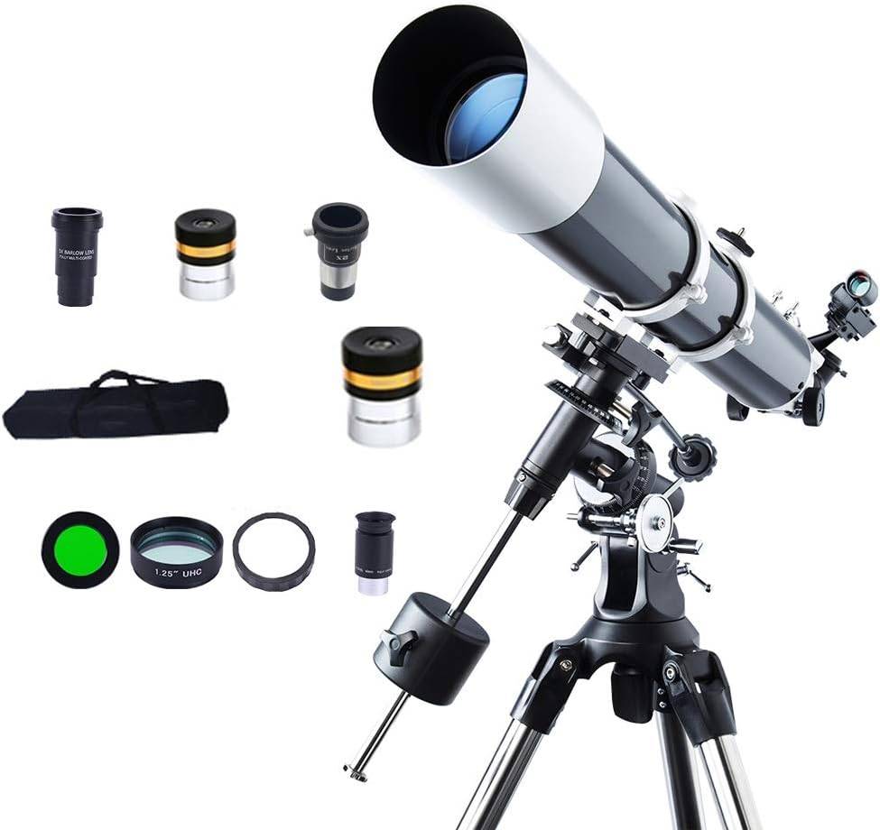 Deluxe 80DX Astronomical Telescope with EQ2 Mount & Steel Tripod – High Power Stargazing Scope STEM & Learning Deluxe 80DX Astronomical Telescope with EQ2 Mount & Steel Tripod - High Power Stargazing Scope STEM & Learning
