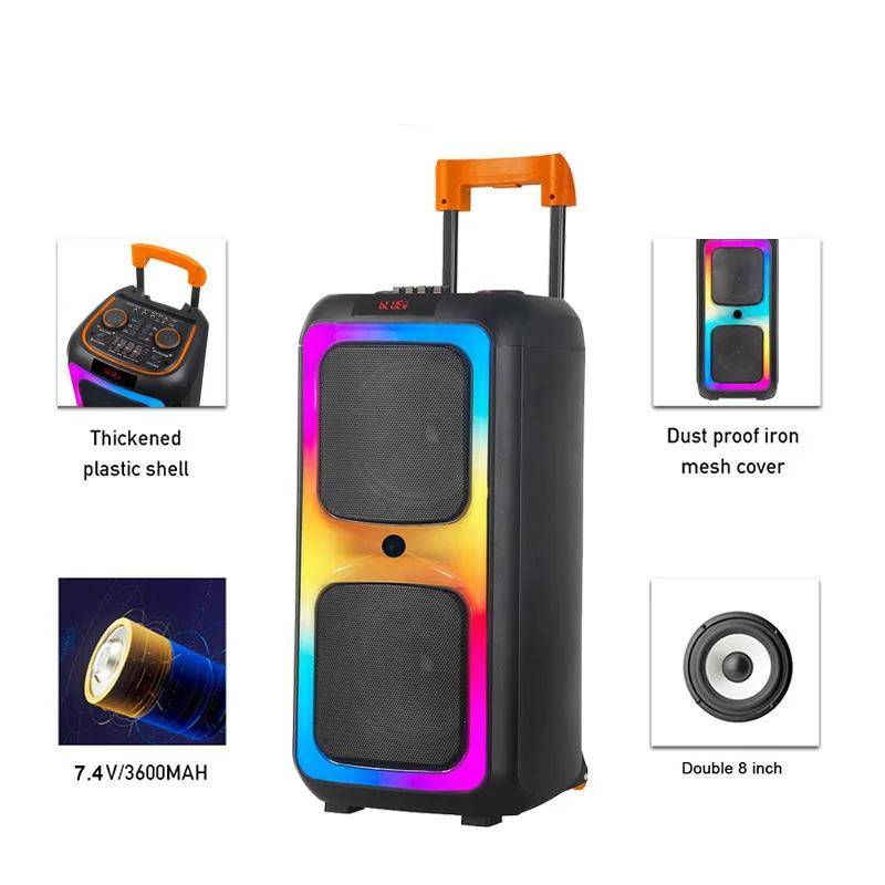 Dual 8-Inch Bluetooth Karaoke Speaker System Teens’ Must-Haves Color : Black Dual 8-Inch Bluetooth Karaoke Speaker System Teens' Must-Haves