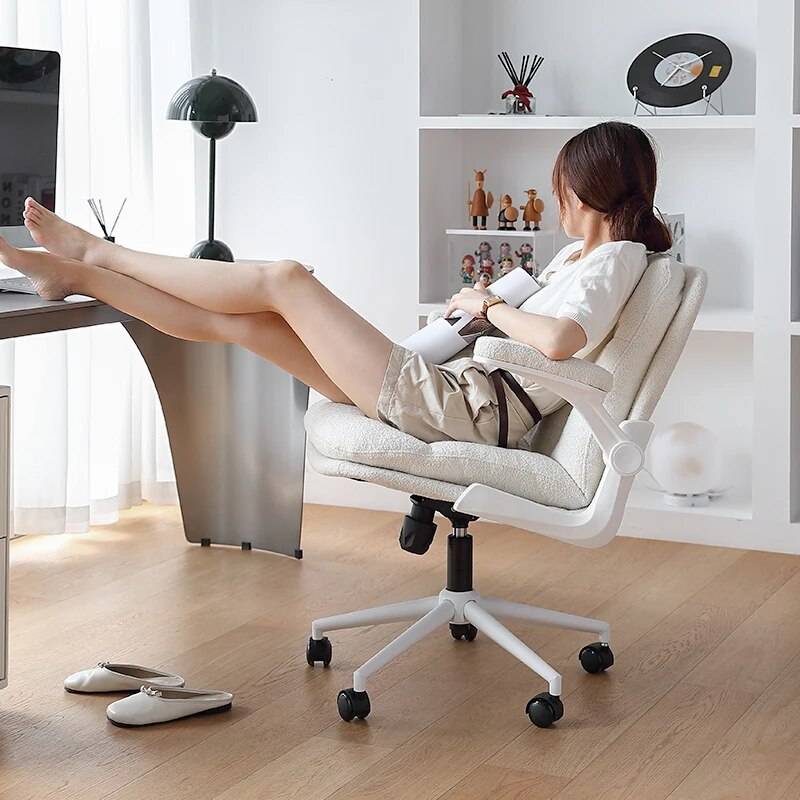 Ergonomic White Gaming & Office Chair – Comfy Swivel Recliner with Rollers Kids’ Room Style : Plush|Leather Ergonomic White Gaming & Office Chair - Comfy Swivel Recliner with Rollers Kids' Room