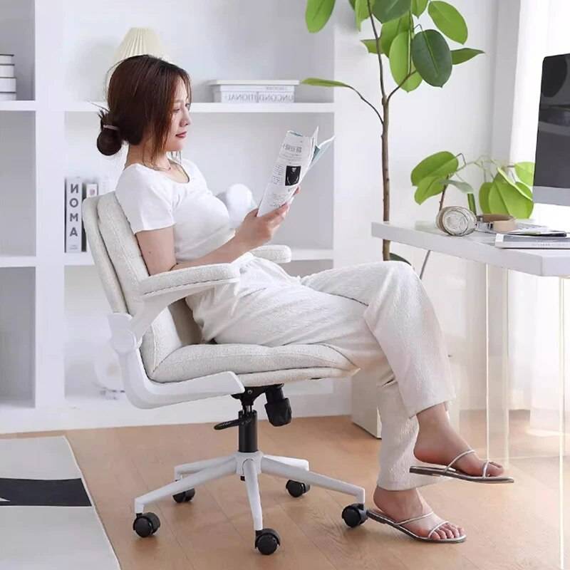 Ergonomic White Gaming & Office Chair – Comfy Swivel Recliner with Rollers Kids’ Room Style : Plush|Leather Ergonomic White Gaming & Office Chair - Comfy Swivel Recliner with Rollers Kids' Room