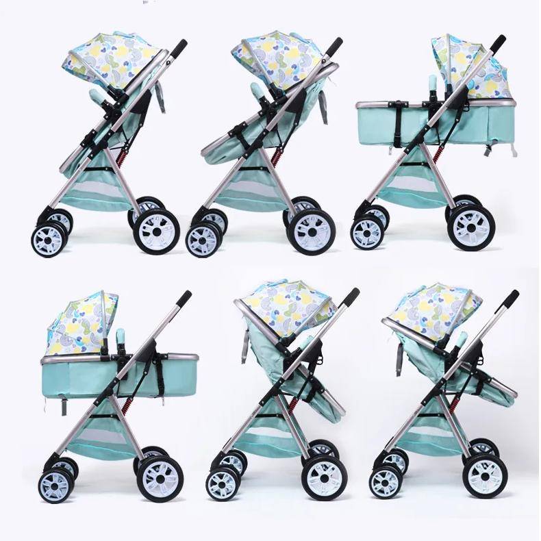 High Landscape Twin Stroller Baby Travel Gear Color : Paisley |Starry Sky|Mint Green|Blue|Rose Red|Sky Blue|Purple|Rose Red/Blue High Landscape Twin Stroller Baby Travel Gear
