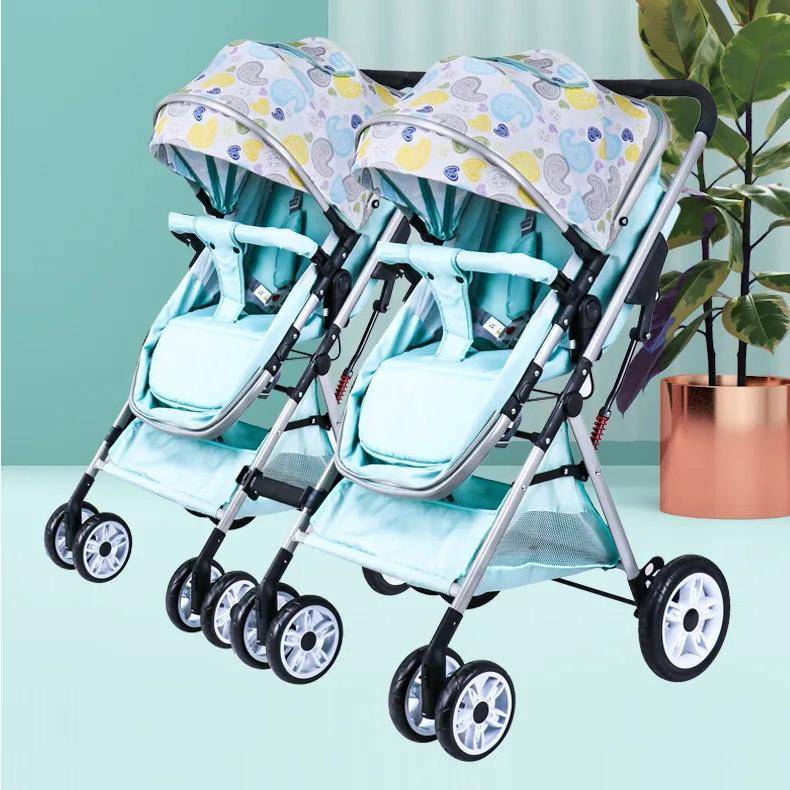High Landscape Twin Stroller Baby Travel Gear Color : Paisley |Starry Sky|Mint Green|Blue|Rose Red|Sky Blue|Purple|Rose Red/Blue High Landscape Twin Stroller Baby Travel Gear