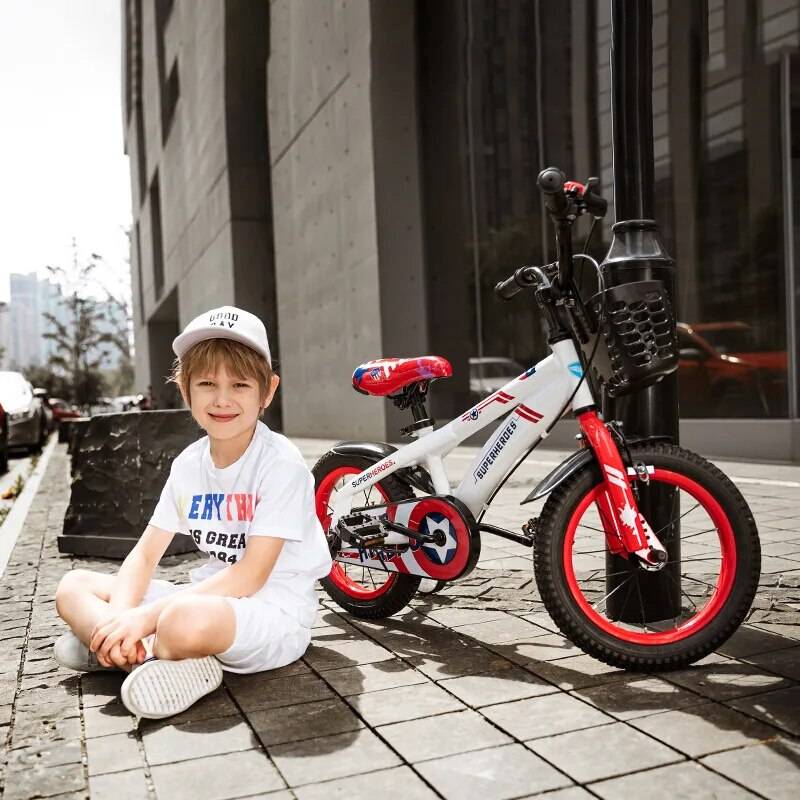 Kids’ Adventure Mountain Bike with Training Wheels – Perfect for Boys & Girls Aged 3-10 Activity & Entertainment Style : White|Blue Kids' Adventure Mountain Bike with Training Wheels - Perfect for Boys & Girls Aged 3-10 Activity & Entertainment