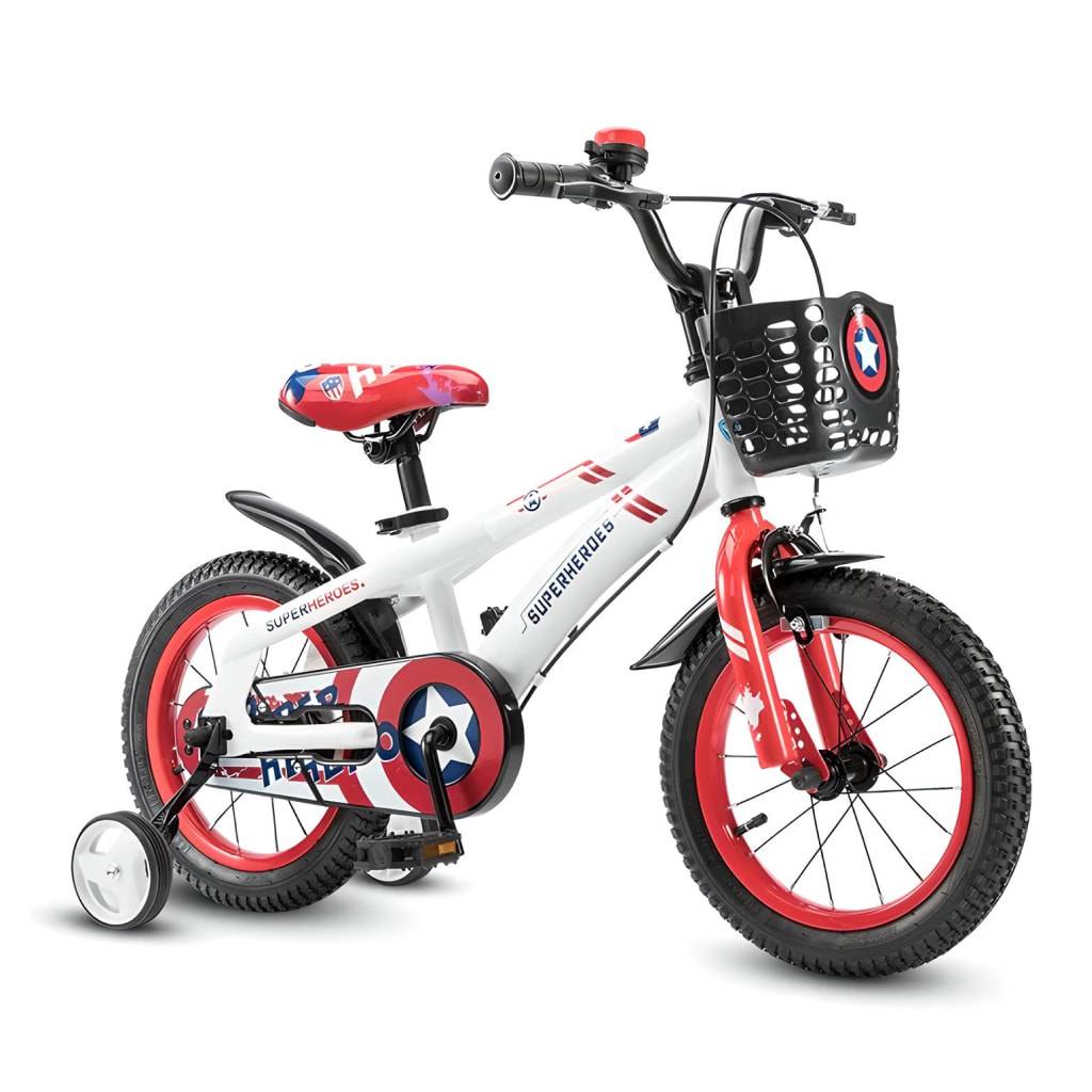 Kids’ Adventure Mountain Bike with Training Wheels – Perfect for Boys & Girls Aged 3-10 Activity & Entertainment Style : White|Blue Kids' Adventure Mountain Bike with Training Wheels - Perfect for Boys & Girls Aged 3-10 Activity & Entertainment