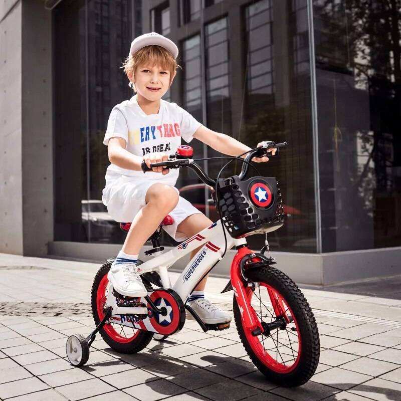 Kids’ Adventure Mountain Bike with Training Wheels – Perfect for Boys & Girls Aged 3-10 Activity & Entertainment Style : White|Blue Kids' Adventure Mountain Bike with Training Wheels - Perfect for Boys & Girls Aged 3-10 Activity & Entertainment