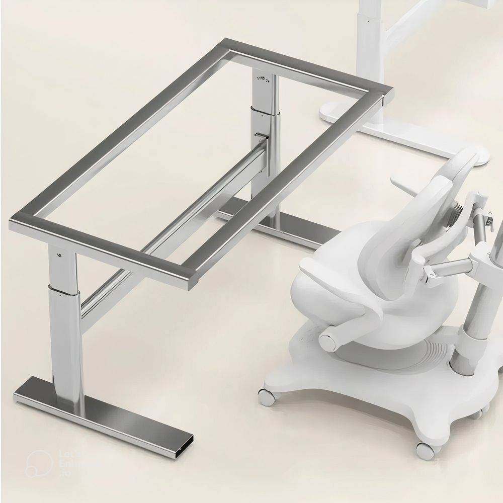Kids' Creative Study Table with Chair - White Minimalist Desk for Children's Room Kids' Room 