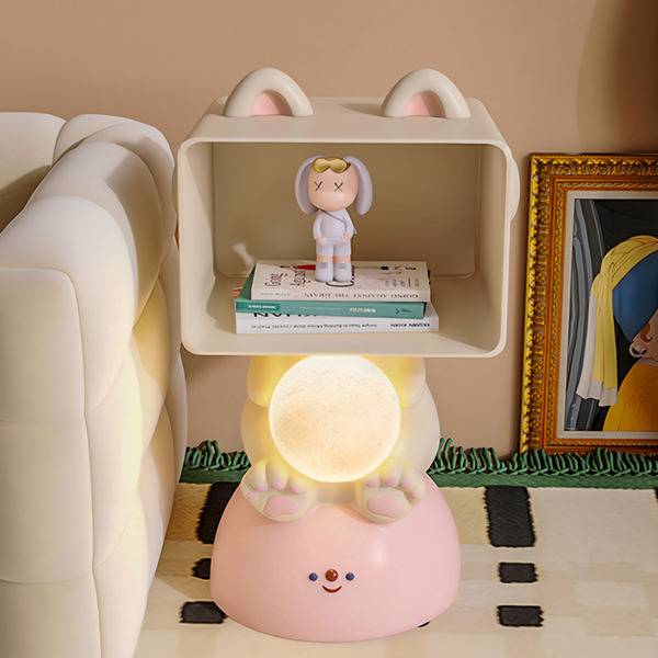 Korean Style Cute Cat Resin Nightstand Kids’ Room Color : Orange|Pink Korean Style Cute Cat Resin Nightstand Kids' Room