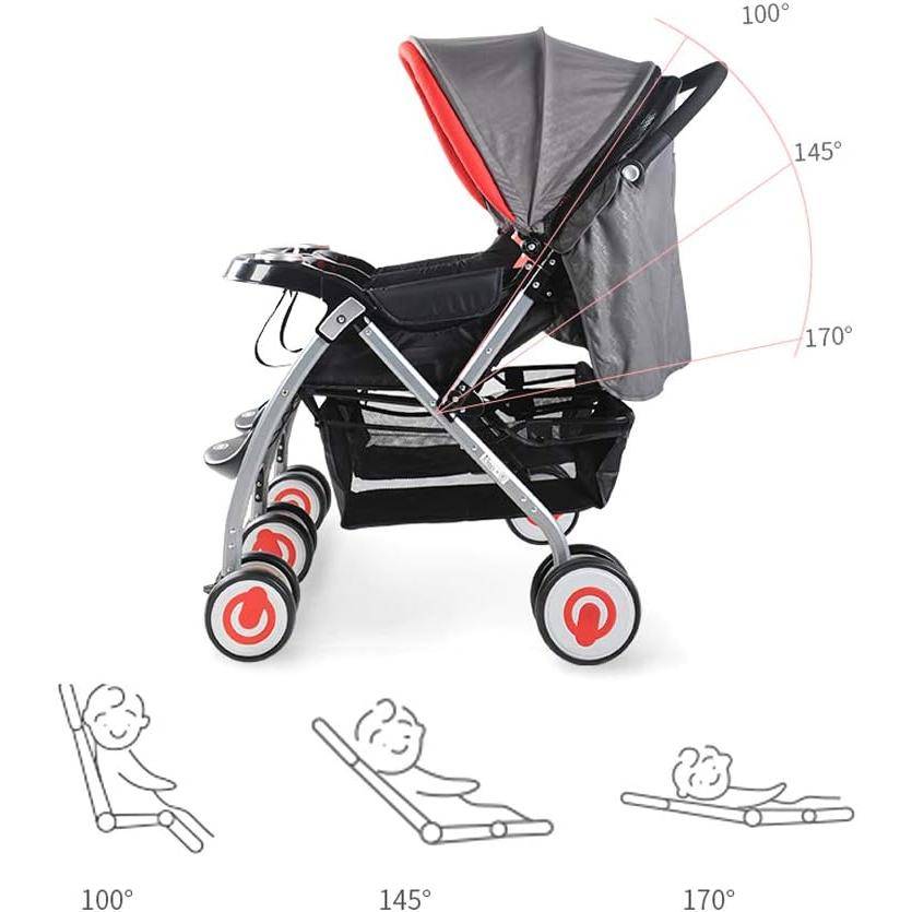 Lightweight Twin Stroller with Can Sit & Lie Flat Function Baby Travel Gear Lightweight Twin Stroller with Can Sit & Lie Flat Function Baby Travel Gear