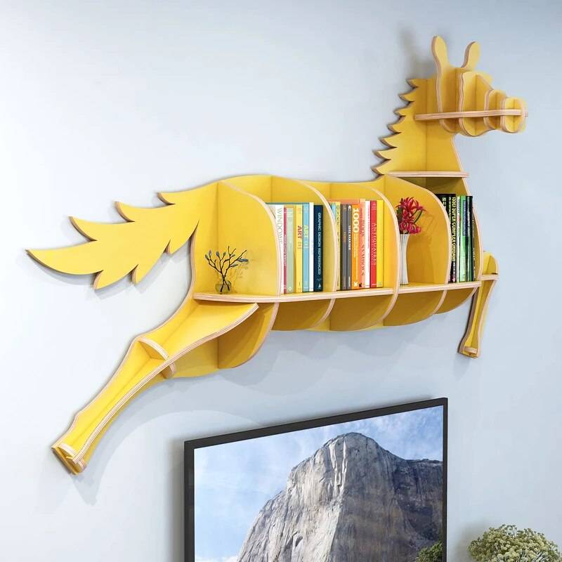 Minimalist Nordic Style Wooden Bookshelf – Cute Wall Shelves for Kids Room & Living Room Kids’ Room Color : Yellow 100x65cm|Pink 100x65cm|Blue 100x65cm|Green 100x65cm|White 100x65cm|Black 100x65cm|Yellow 142x93cm|Pink 200x131cm|Black 142x93cm|Pink 142x93cm|Green 142x93cm|Green 200x131cm|White 142x93cm|Blue 142x93cm|Yellow 200x131cm|Blue 200x131cm|Black 200x131cm|White 200x131cm Minimalist Nordic Style Wooden Bookshelf - Cute Wall Shelves for Kids Room & Living Room Kids' Room