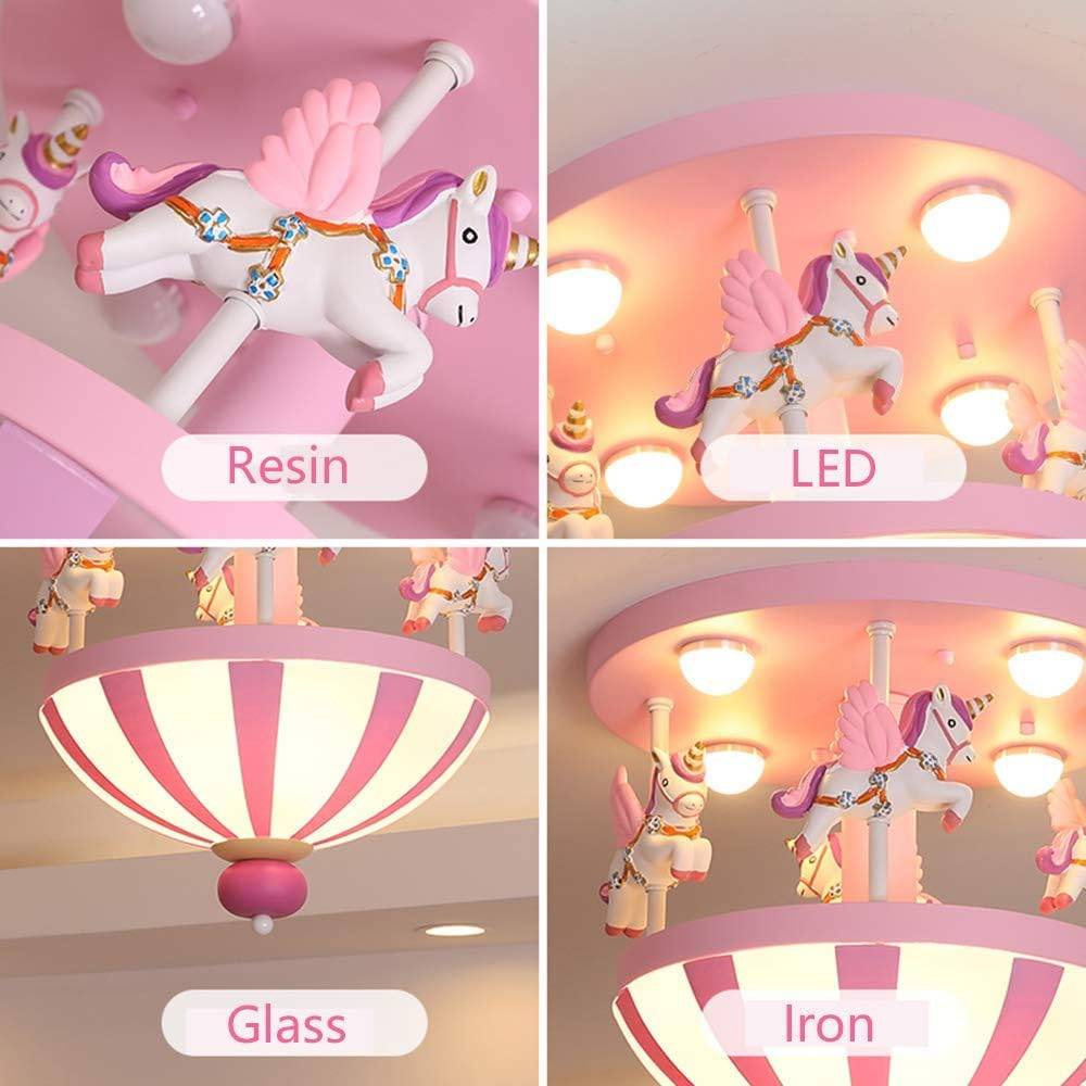 Modern LED Pony Ceiling Light for Children’s Room – Home Decor & Lighting Kids’ Room Body Color : Pink|Blue Modern LED Pony Ceiling Light for Children's Room - Home Decor & Lighting Kids' Room