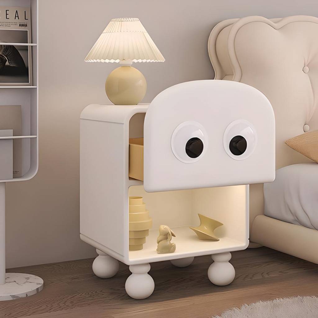Modern Minimalist Big Eyed Nightstand Kids' Room 