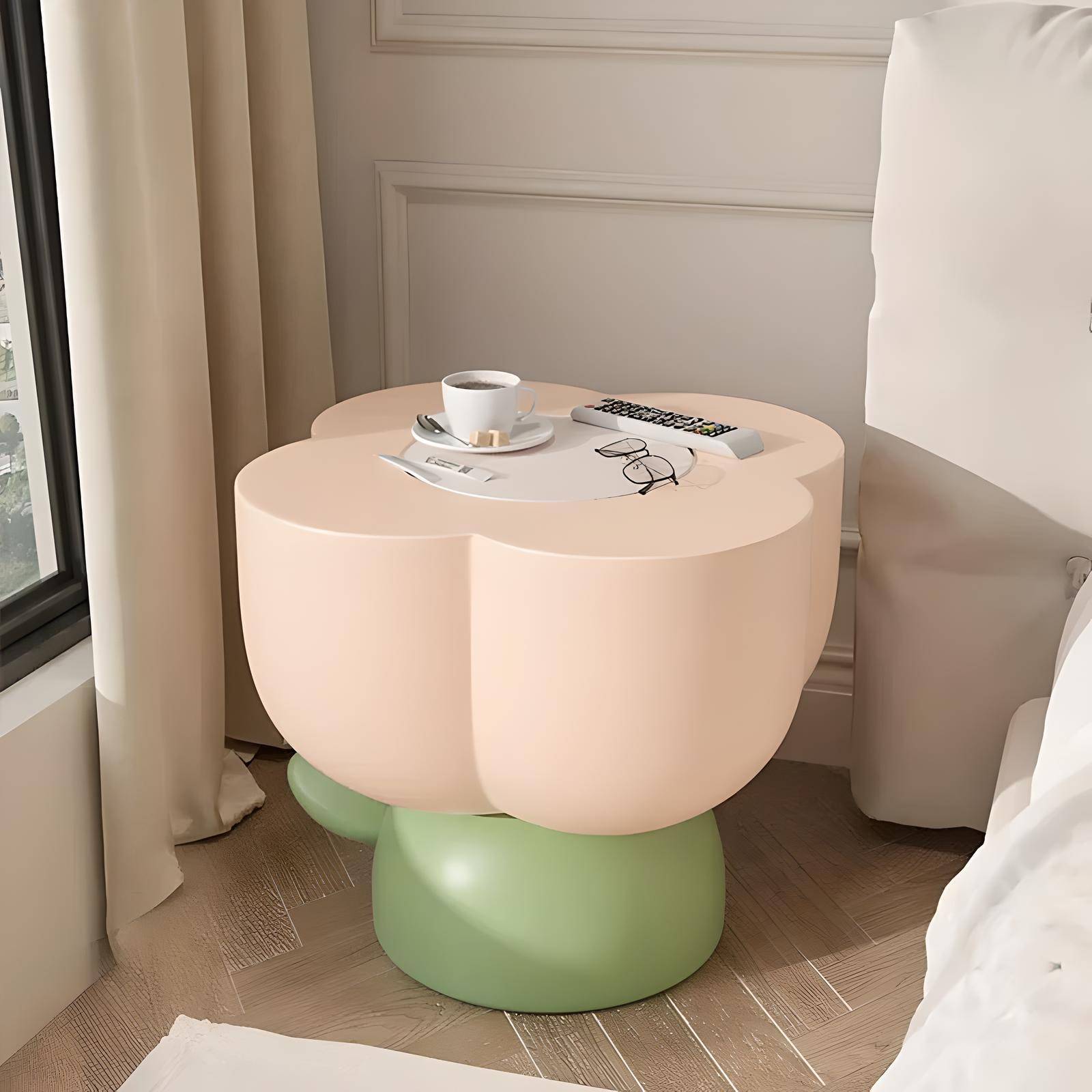 Modern Nordic Nightstand: Space-Saving Bedside Table with Artistic Design Kids’ Room Model: Pink Lily Modern Nordic Nightstand: Space-Saving Bedside Table with Artistic Design Kids' Room Model: Pink Lily