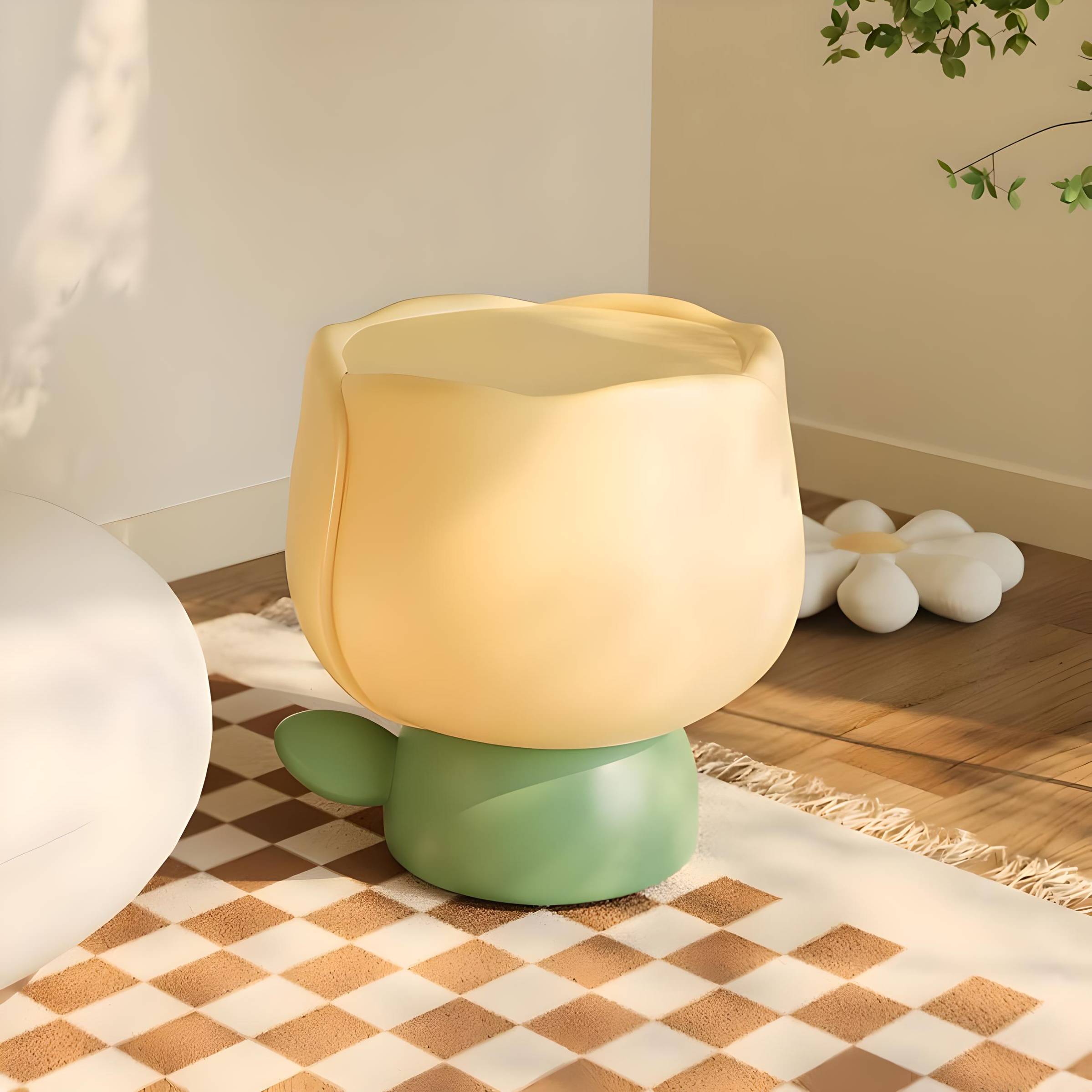 Modern Nordic Nightstand: Space-Saving Bedside Table with Artistic Design Kids’ Room Model : Yellow Tulip|Pink Tulip|Purple Tulip|Pink Lily|Yellow Lily|White Daisy|Pink Daisy|Yellow Daisy Modern Nordic Nightstand: Space-Saving Bedside Table with Artistic Design Kids' Room