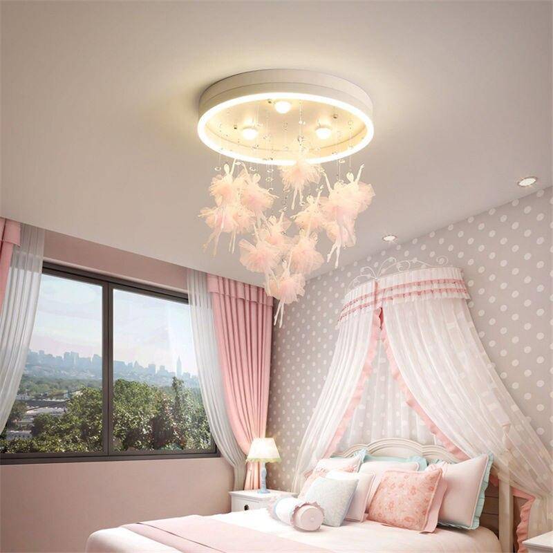 Modern Romantic LED Ceiling Lamp Kids’ Room Color : White|Brown Modern Romantic LED Ceiling Lamp Kids' Room
