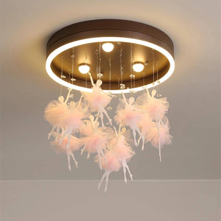 Modern Romantic LED Ceiling Lamp Kids’ Room Color: Brown Size: D50cm|D40cm Light : Cool |Warm Modern Romantic LED Ceiling Lamp Kids' Room Color: Brown Size: D50cm|D40cm Light : Cool |Warm