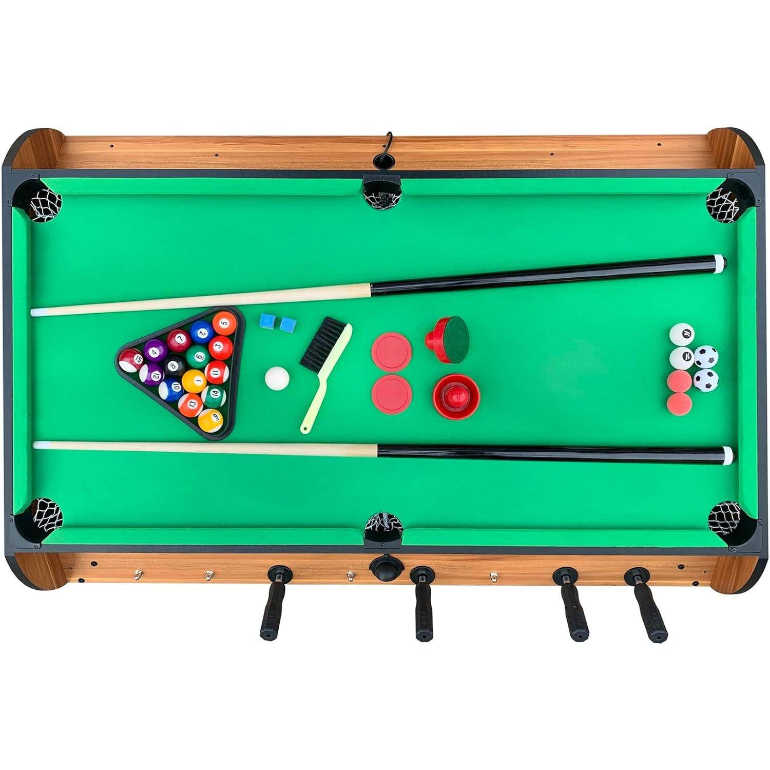 Multi-Game Table: Pool, Air Hockey & Foosball Activity & Entertainment Multi-Game Table: Pool, Air Hockey & Foosball Activity & Entertainment