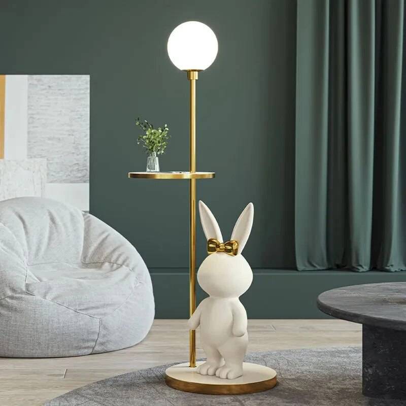 Pink Rabbit LED Floor Lamp: Perfect for Children’s Rooms & Ambient Lighting Kids’ Room Model : White without table|Gray with table|Pink without table|Pink with table|White with table Pink Rabbit LED Floor Lamp: Perfect for Children's Rooms & Ambient Lighting Kids' Room