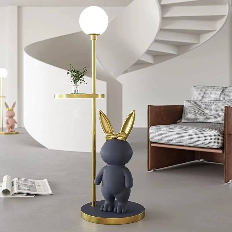 Pink Rabbit LED Floor Lamp: Perfect for Children’s Rooms & Ambient Lighting Kids’ Room Model : White without table|Gray with table|Pink without table|Pink with table|White with table Pink Rabbit LED Floor Lamp: Perfect for Children's Rooms & Ambient Lighting Kids' Room