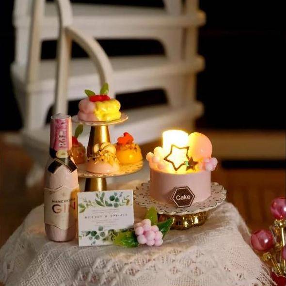 Princess Loft Dollhouse Kit with Miniature Furniture - DIY Assembly Toy for Children & Adults Activity & Entertainment 