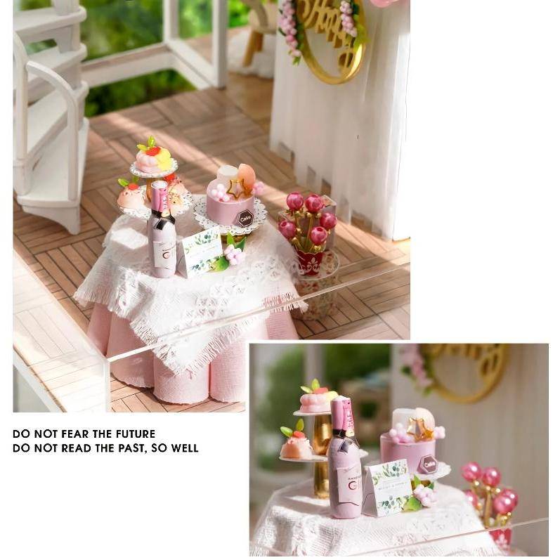 Princess Loft Dollhouse Kit with Miniature Furniture - DIY Assembly Toy for Children & Adults Activity & Entertainment 