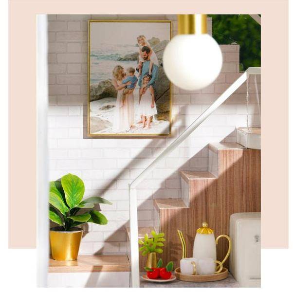 Princess Loft Dollhouse Kit with Miniature Furniture - DIY Assembly Toy for Children & Adults Activity & Entertainment 